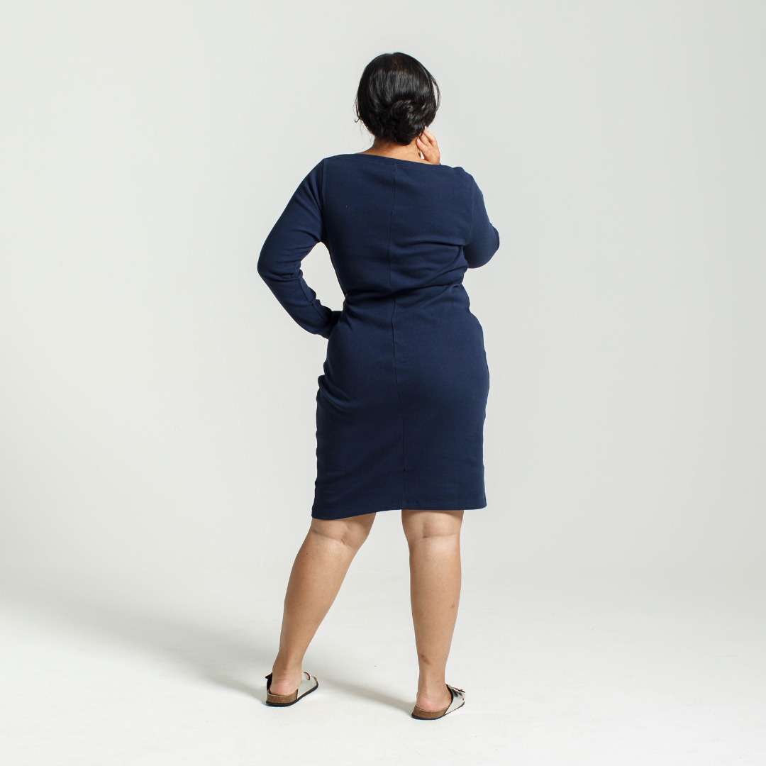 Long Sleeve Midi Dress - Dorsu Ethical Clothing
