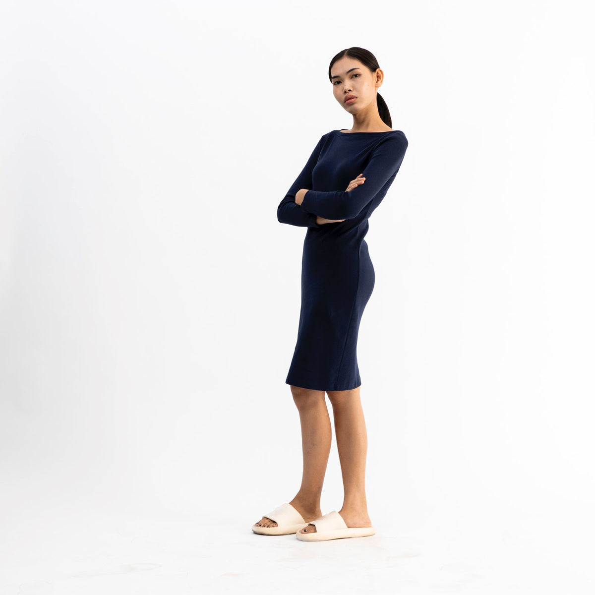 Long Sleeve Midi Dress - Dorsu Ethical Clothing