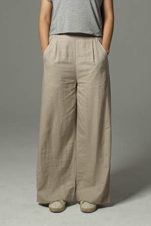 Wide Leg Linen Pants - Dorsu Ethical Clothing