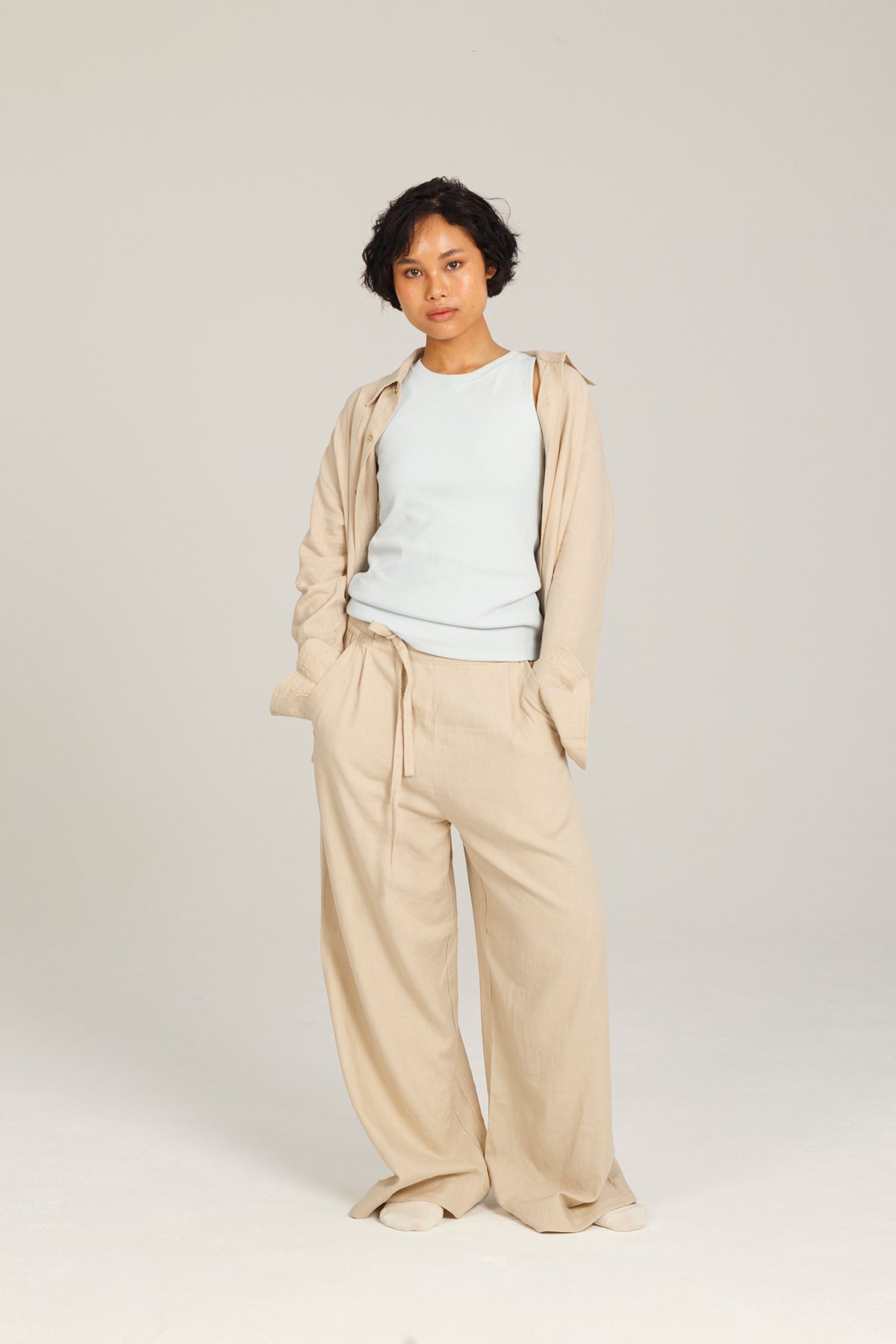 Relaxed Linen Button Down Shirt - Dorsu Ethical Clothing