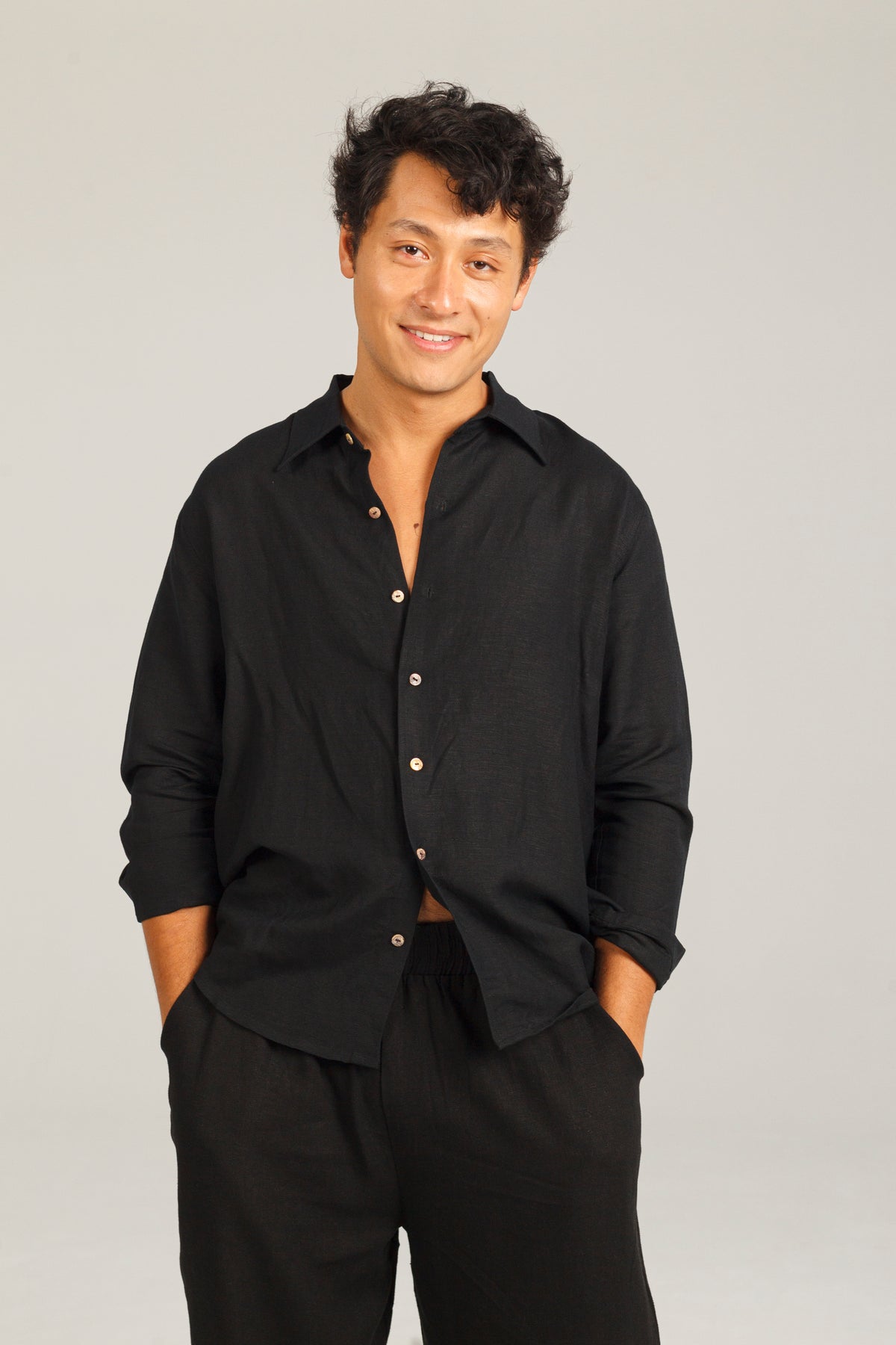 Relaxed Linen Button Down Shirt - Dorsu Ethical Clothing