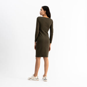 Long Sleeve Midi Dress - Dorsu Ethical Clothing