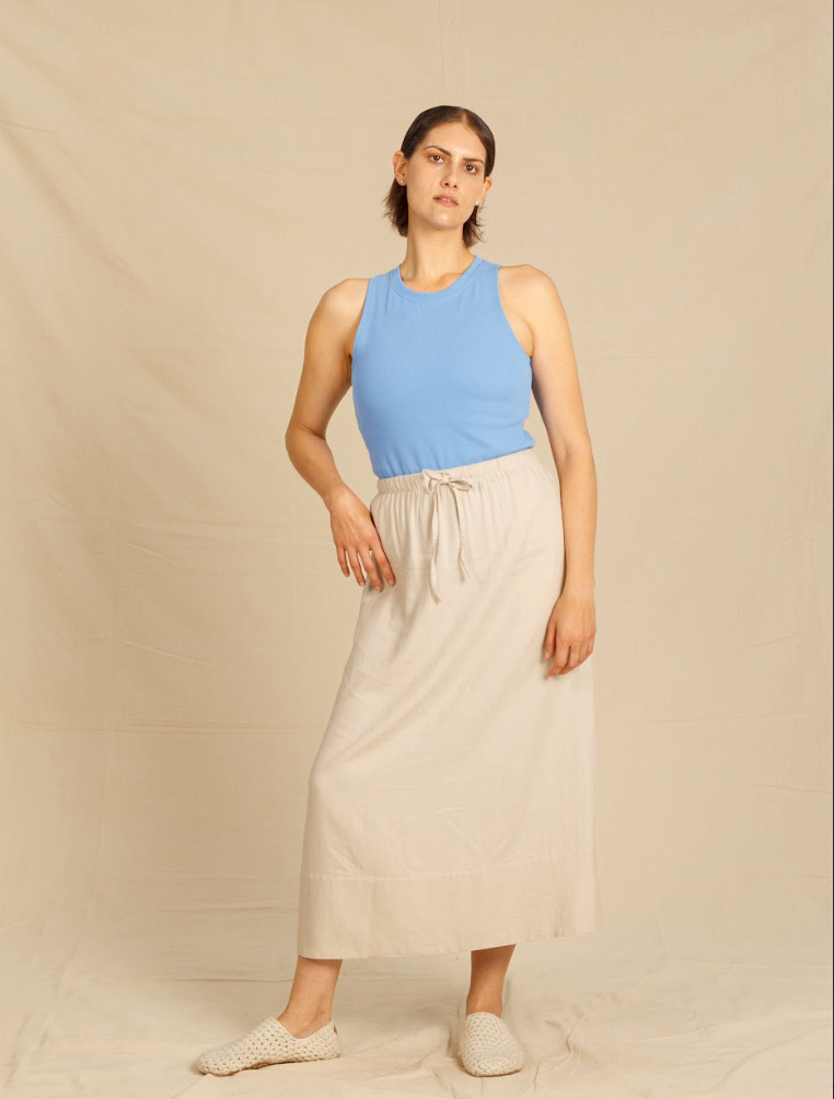 Linen Midi Skirt - Dorsu Ethical Clothing
