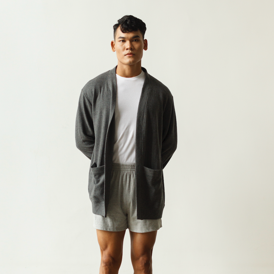 Cardigan | Charcoal - Dorsu Ethical Clothing