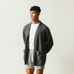 Cardigan | Charcoal - Dorsu Ethical Clothing