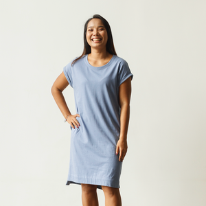 Rolled Sleeve Dress - Dorsu Ethical Clothing