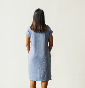 Rolled Sleeve Dress - Dorsu Ethical Clothing