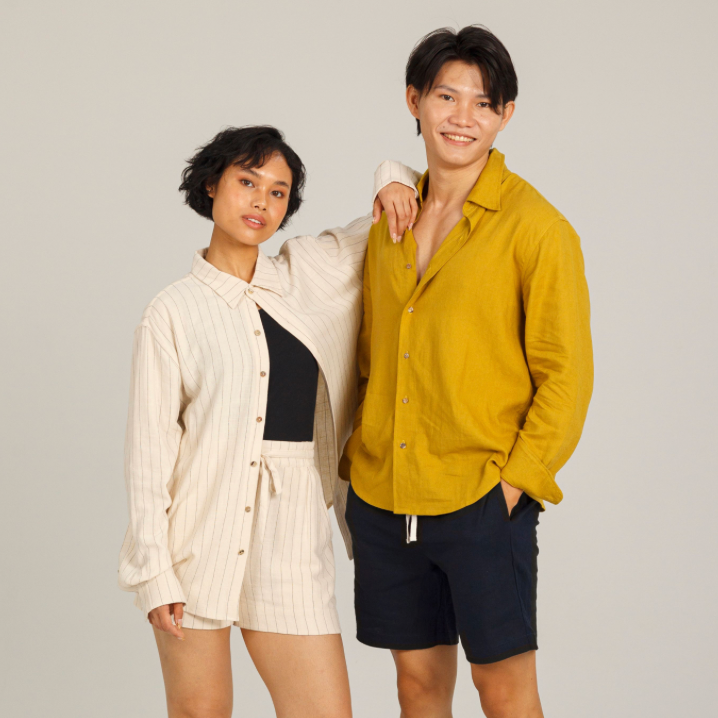 Relaxed Linen Button Down Shirt - Dorsu Ethical Clothing