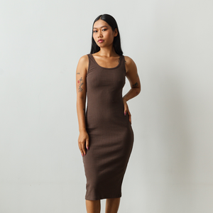 Ribbed Tank Midi Dress - Dorsu Ethical Clothing