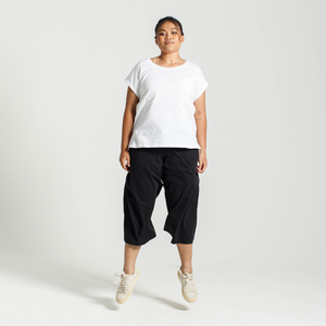 Rolled Sleeve Crew | White - Dorsu Ethical Clothing