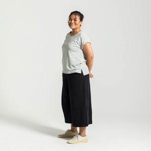 Rolled Sleeve Crew | Grey Marle - Dorsu Ethical Clothing