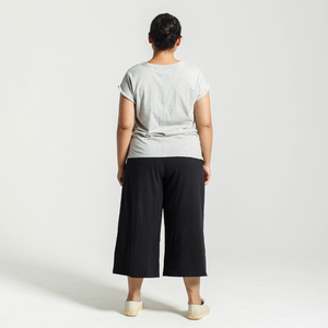 Rolled Sleeve Crew | Grey Marle - Dorsu Ethical Clothing