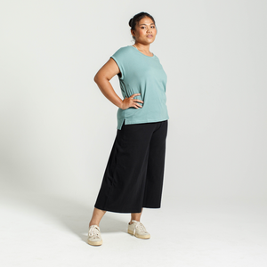 Rolled Sleeve Crew | Seafoam - Dorsu Ethical Clothing