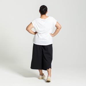 Rolled Sleeve Crew | White - Dorsu Ethical Clothing