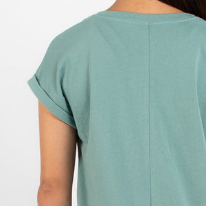 Rolled Sleeve Crew | Seafoam - Dorsu Ethical Clothing