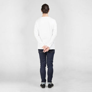 Long Sleeve Pocket T-Shirt | White - Dorsu Ethical Clothing