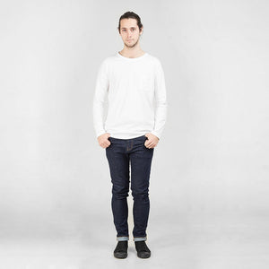 Long Sleeve Pocket T-Shirt | White - Dorsu Ethical Clothing