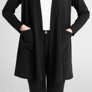 Black Cardigan Women - Dorsu Ethical Clothing