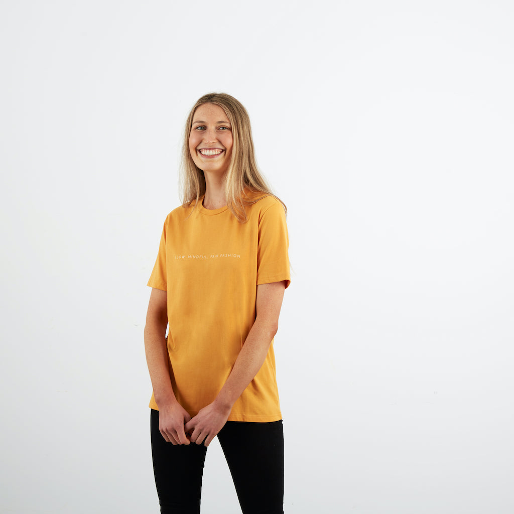 SMFF All Day T-shirt | Mustard - Dorsu Ethical Clothing