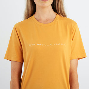 SMFF All Day T-shirt | Mustard - Dorsu Ethical Clothing